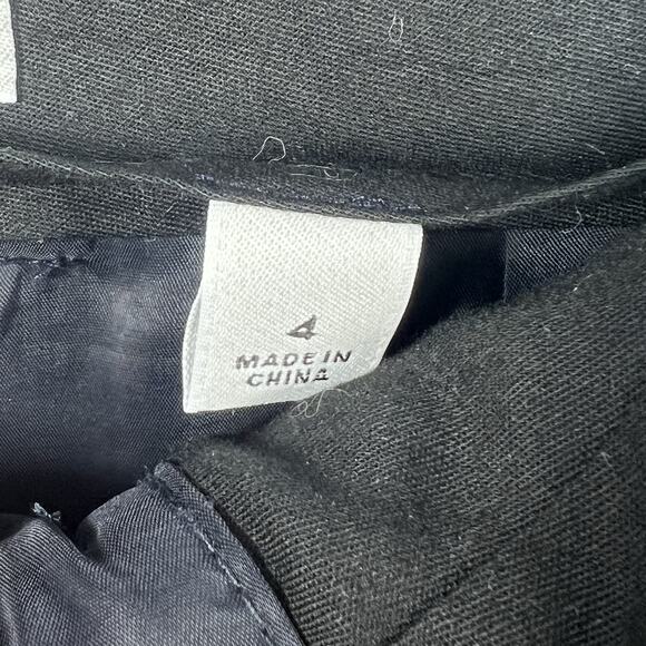 Babaton Navy Blue Wide Leg Trouser Pants Size 4 Cropped Wool Blend - Picture 12 of 13